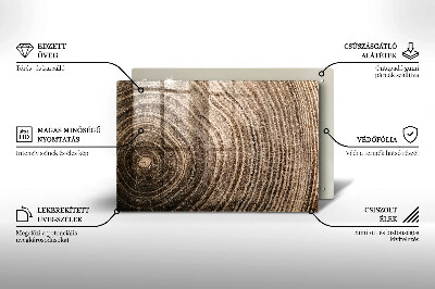 Grave candle coaster decorative Tree rings wood