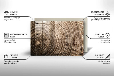 Grave candle coaster decorative Tree rings wood
