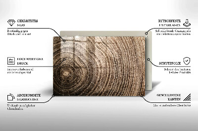 Grave candle coaster decorative Tree rings wood