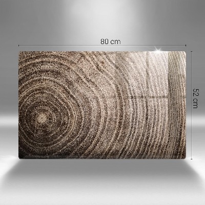 Grave candle coaster decorative Tree rings wood