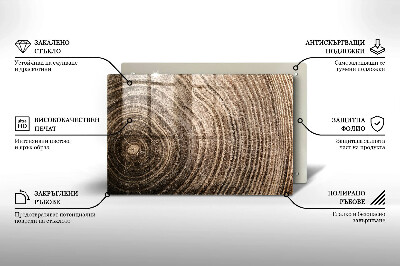 Grave candle coaster decorative Tree rings wood