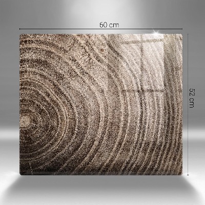 Grave candle coaster decorative Tree rings wood