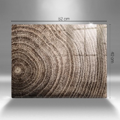 Grave candle coaster decorative Tree rings wood