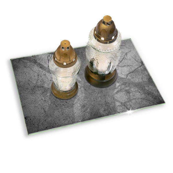 Glass candle plate decorative Concrete stone texture
