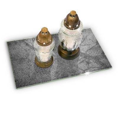 Glass candle plate decorative Concrete stone texture