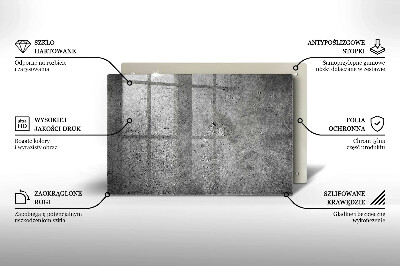 Glass candle plate decorative Concrete stone texture