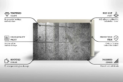 Glass candle plate decorative Concrete stone texture