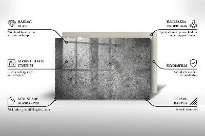 Glass candle plate decorative Concrete stone texture