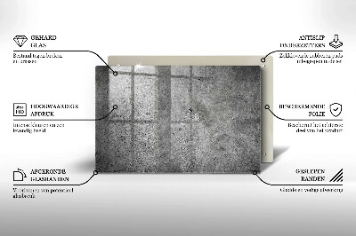 Glass candle plate decorative Concrete stone texture