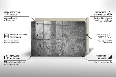 Glass candle plate decorative Concrete stone texture