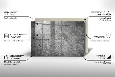 Glass candle plate decorative Concrete stone texture