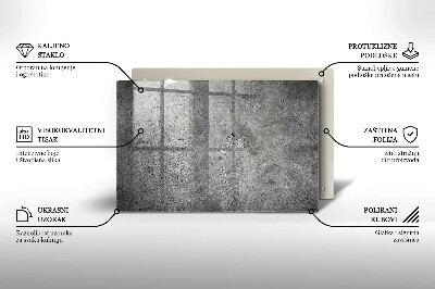 Glass candle plate decorative Concrete stone texture