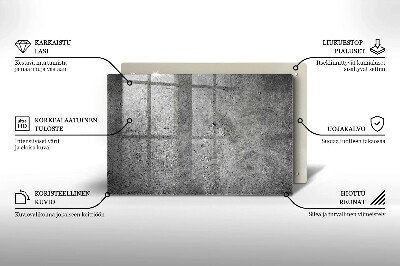 Glass candle plate decorative Concrete stone texture