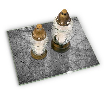 Glass candle plate decorative Concrete stone texture