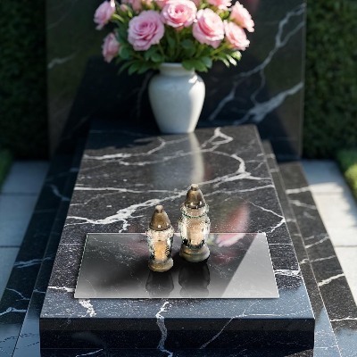 Grave candle coaster decorative Elegant marble