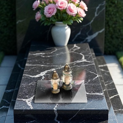 Grave candle coaster decorative Elegant marble