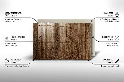 Glass candle plate decorative Wood texture
