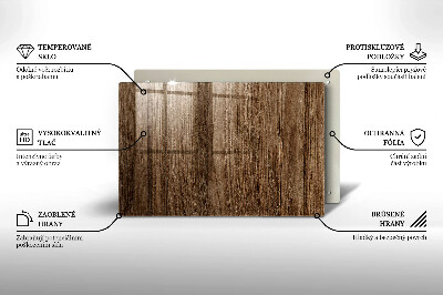 Glass candle plate decorative Wood texture