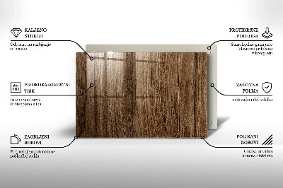 Glass candle plate decorative Wood texture