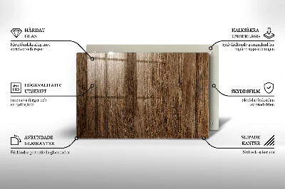 Glass candle plate decorative Wood texture