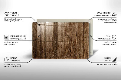 Glass candle plate decorative Wood texture