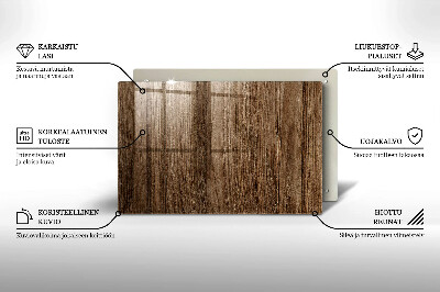 Glass candle plate decorative Wood texture