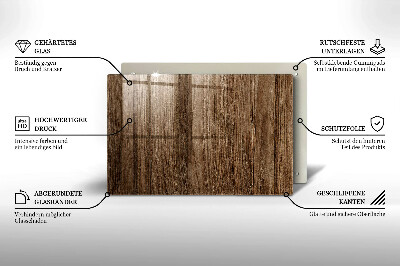Glass candle plate decorative Wood texture