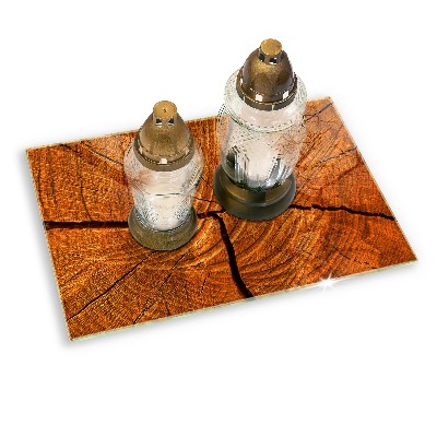 Grave candle coaster decorative Wood trunk structure