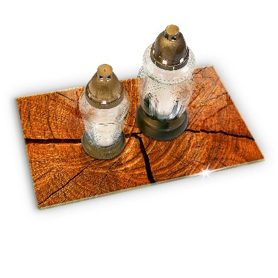 Grave candle coaster decorative Wood trunk structure