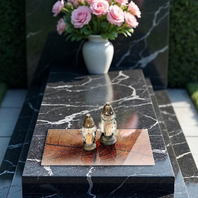 Grave candle coaster decorative Wood trunk structure