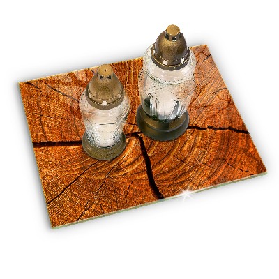 Grave candle coaster decorative Wood trunk structure