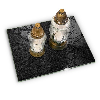 Glass candle plate decorative Rock texture