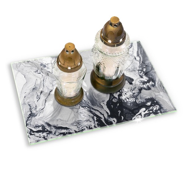Grave candle coaster decorative Ink abstraction