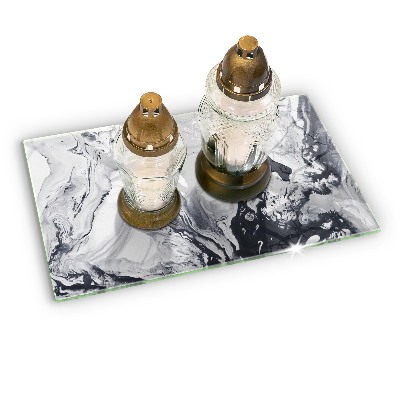 Grave candle coaster decorative Ink abstraction