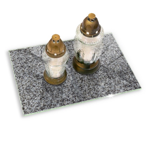 Glass candle plate decorative Stone texture