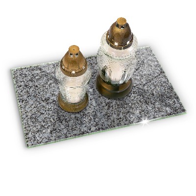 Glass candle plate decorative Stone texture