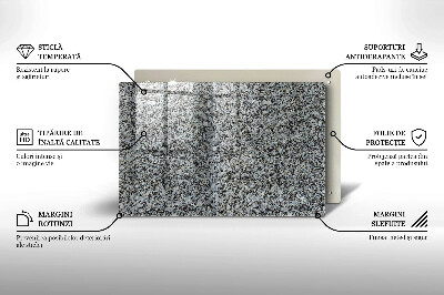 Glass candle plate decorative Stone texture
