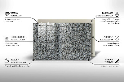 Glass candle plate decorative Stone texture