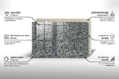 Glass candle plate decorative Stone texture