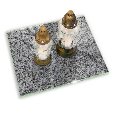 Glass candle plate decorative Stone texture