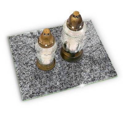Glass candle plate decorative Stone texture