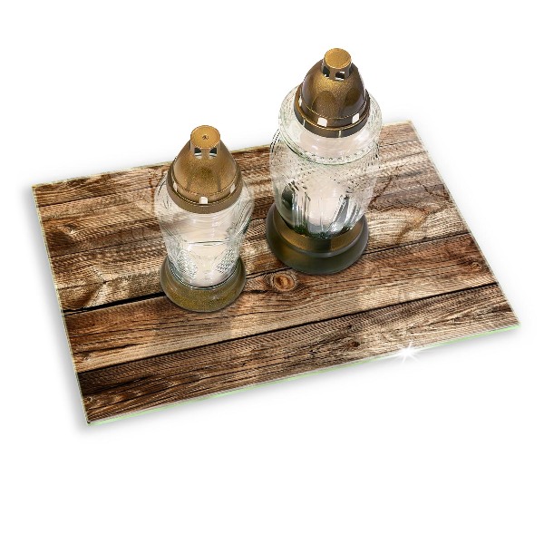 Grave candle coaster decorative Wood plank texture