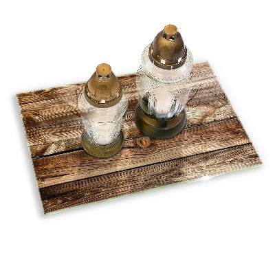 Grave candle coaster decorative Wood plank texture