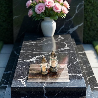 Grave candle coaster decorative Wood plank texture