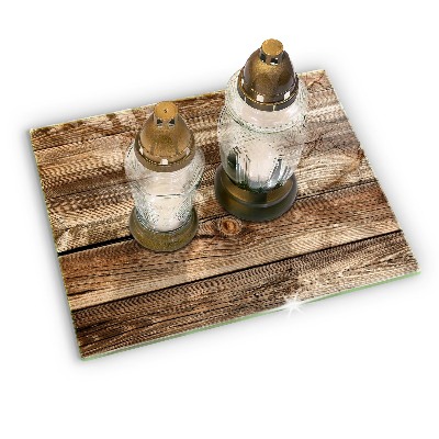 Grave candle coaster decorative Wood plank texture