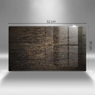 Glass candle plate decorative Bark wood texture