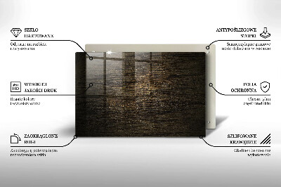 Glass candle plate decorative Bark wood texture
