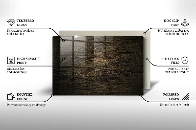 Glass candle plate decorative Bark wood texture