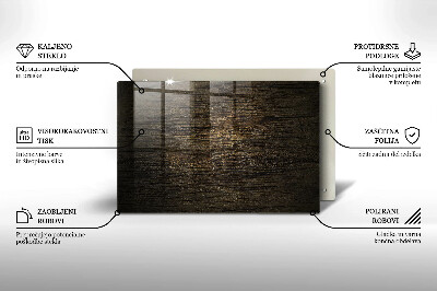 Glass candle plate decorative Bark wood texture