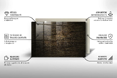 Glass candle plate decorative Bark wood texture